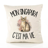 Housse de Coussin Mon Singapura c'est ma vie