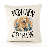 Housse de Coussin Mon Chien c'est ma vie