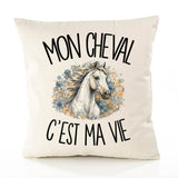 Housse de Coussin Mon cheval c'est ma vie
