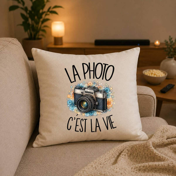 Housse de Coussin La photo c'est la vie