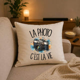 Housse de Coussin La photo c'est la vie