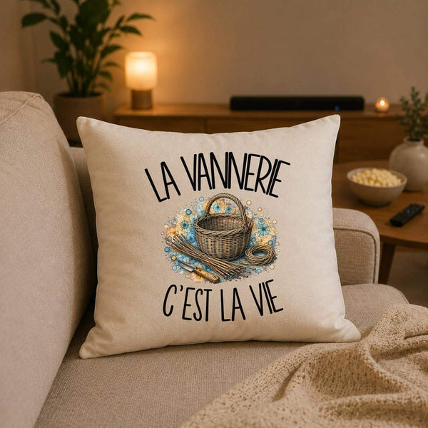 Housse de Coussin La vannerie c'est la vie
