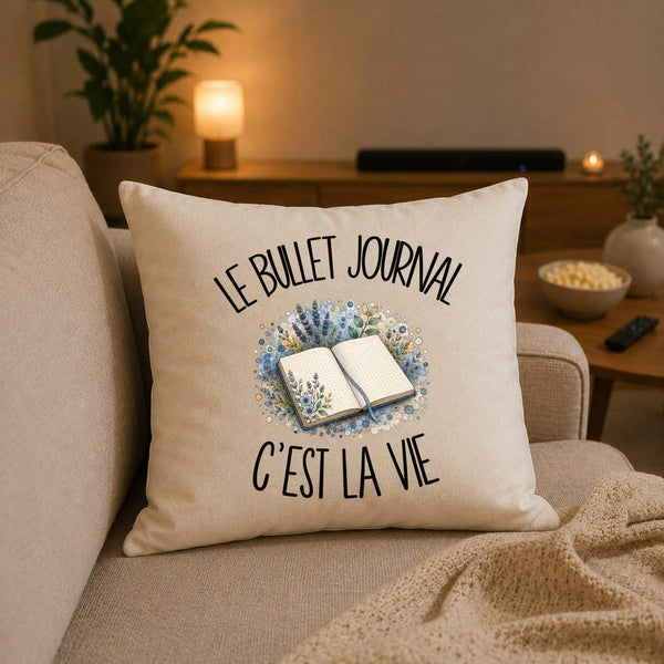 Housse de Coussin Le bullet journal c'est la vie