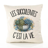 Housse de Coussin Les succulentes c'est la vie