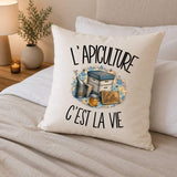 Housse de Coussin L'apiculture c'est la vie