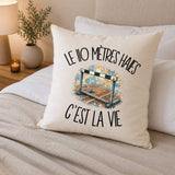 Housse de Coussin Le 110 mètres haies c'est la vie