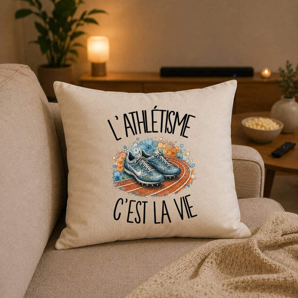 Housse de Coussin L'athlétisme c'est la vie