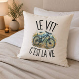 Housse de Coussin Le VTT c'est la vie