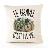 Housse de Coussin Le gravel c'est la vie