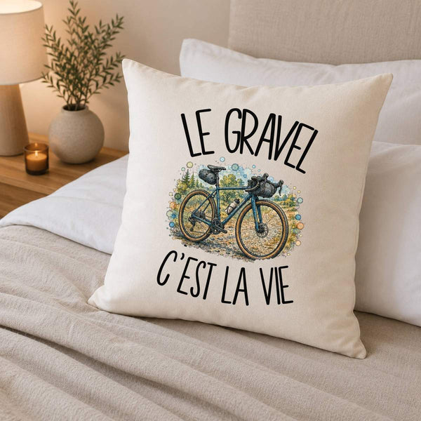 Housse de Coussin Le gravel c'est la vie