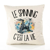 Housse de Coussin Le spinning c'est la vie