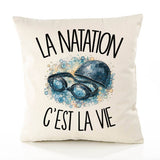 Housse de Coussin La natation c'est la vie