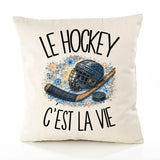 Housse de Coussin Le hockey c'est la vie