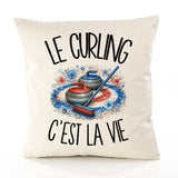 Housse de Coussin Le curling c'est la vie
