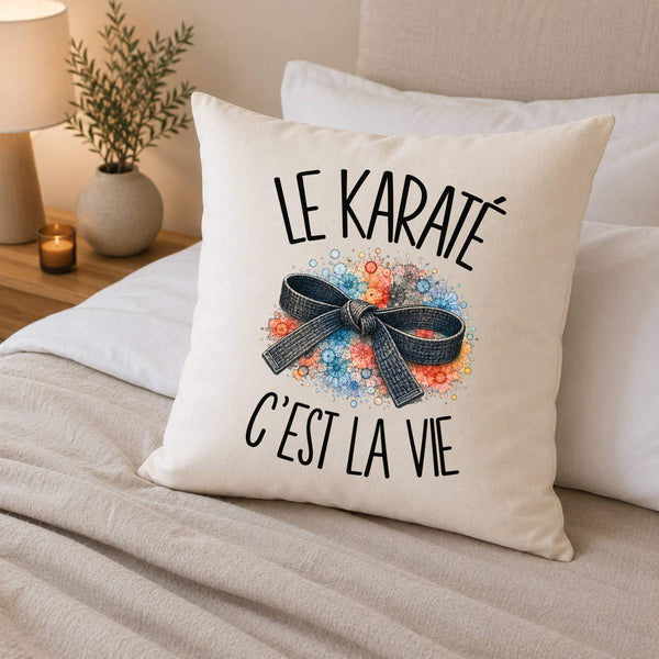 Housse de Coussin Le karaté c'est la vie