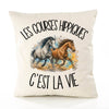 Housse de Coussin Les courses hippiques c'est la vie