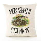Housse de Coussin Mon serpent c'est ma vie