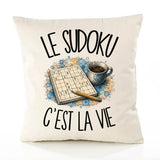 Housse de Coussin Le sudoku c'est la vie
