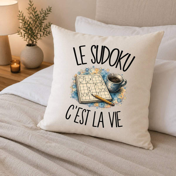 Housse de Coussin Le sudoku c'est la vie