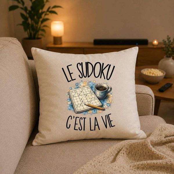 Housse de Coussin Le sudoku c'est la vie