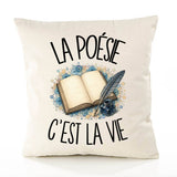 Housse de Coussin La poésie c'est la vie