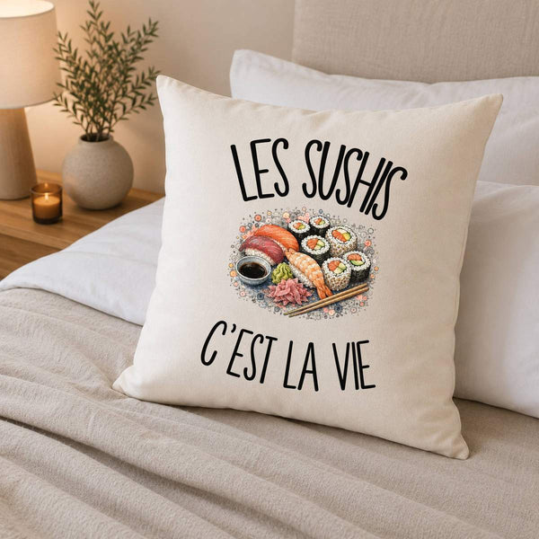 Housse de Coussin Les sushis c'est la vie
