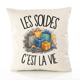 Housse de Coussin Les soldes c'est la vie
