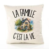 Housse de Coussin La famille c'est la vie
