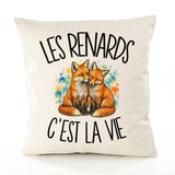 Housse de Coussin Les renards c'est la vie