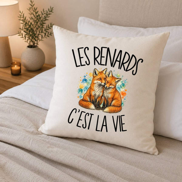 Housse de Coussin Les renards c'est la vie