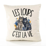 Housse de Coussin Les loups c'est la vie