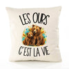 Housse de Coussin Les ours c'est la vie