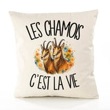 Housse de Coussin Les chamois c'est la vie