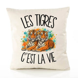 Housse de Coussin Les tigres c'est la vie