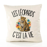 Housse de Coussin Les léopards c'est la vie