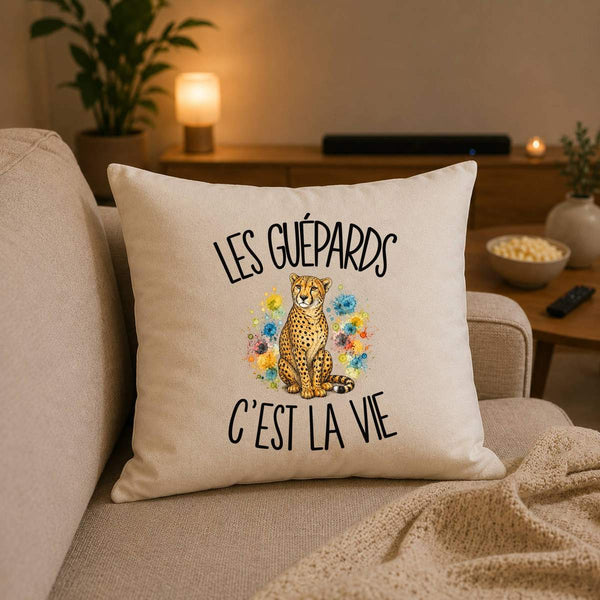 Housse de Coussin Les guépards c'est la vie