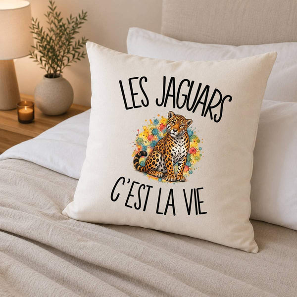 Housse de Coussin Les jaguars c'est la vie