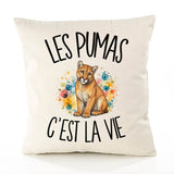 Housse de Coussin Les pumas c'est la vie