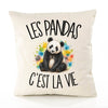 Housse de Coussin Les pandas c'est la vie