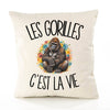 Housse de Coussin Les gorilles c'est la vie