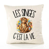 Housse de Coussin Les singes c'est la vie