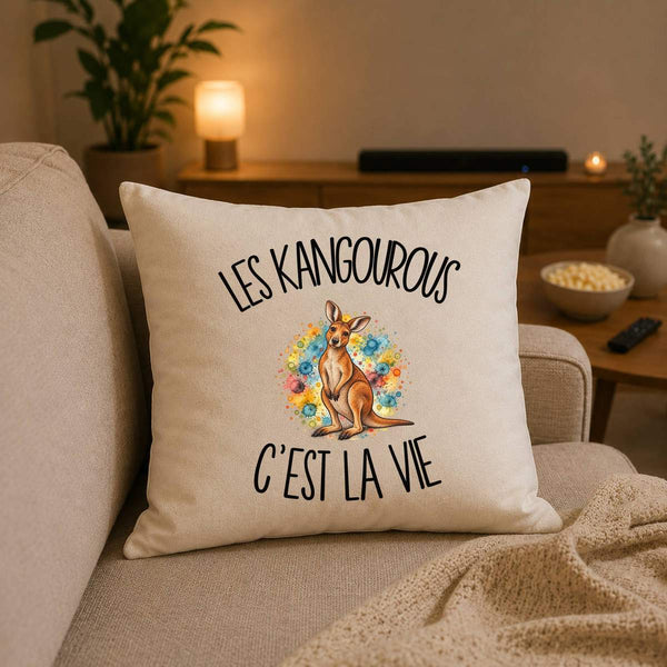Housse de Coussin Les kangourous c'est la vie