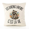 Housse de Coussin Les ratons laveurs c'est la vie