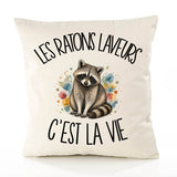 Housse de Coussin Les ratons laveurs c'est la vie