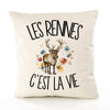Housse de Coussin Les rennes c'est la vie