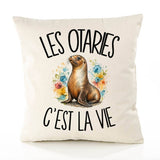 Housse de Coussin Les otaries c'est la vie