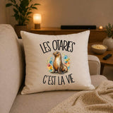 Housse de Coussin Les otaries c'est la vie