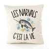 Housse de Coussin Les narvals c'est la vie