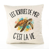 Housse de Coussin Les tortues de mer c'est la vie
