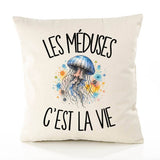 Housse de Coussin Les méduses c'est la vie